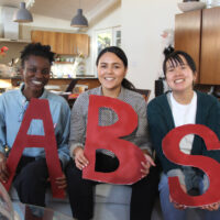 All of the Urban Futures Lab Fellows after delivering our ABSTalk (L to R: Ashley Ajayi, Brisa Aviles, Sabrina Im).